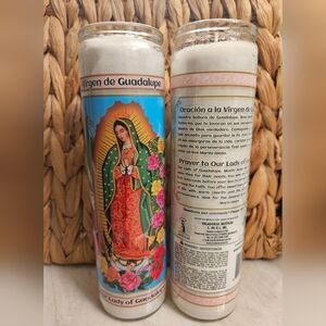 Two Our Lady of Guadalupe Religious Candles